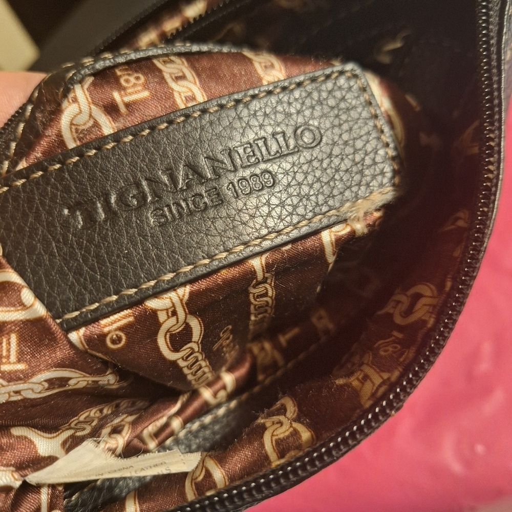 Tignanello Black Leather Organizer Crossbody Handbag - Picture 4 of 8
